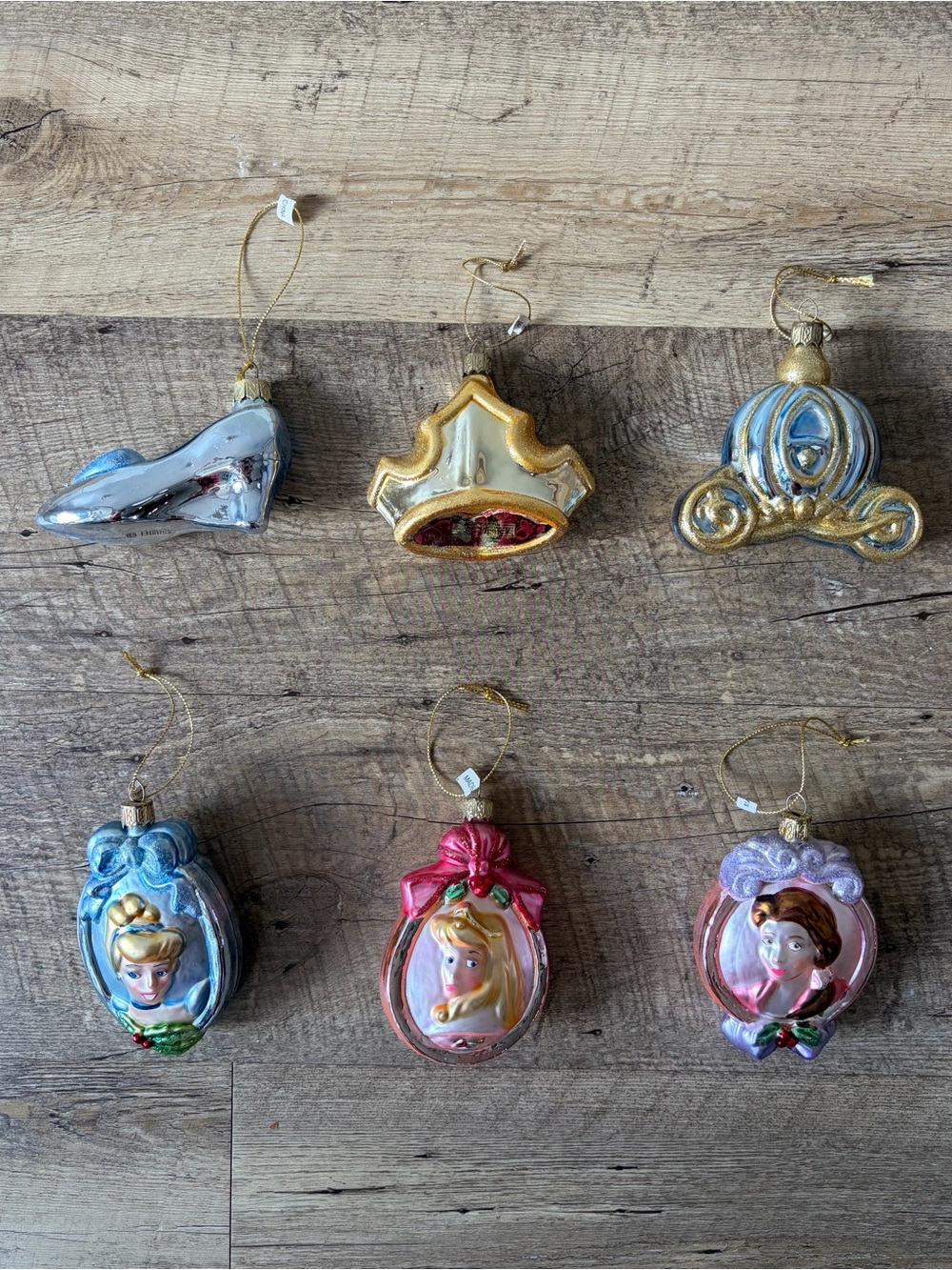 Vintage Disney Princess Ornament Set of 6